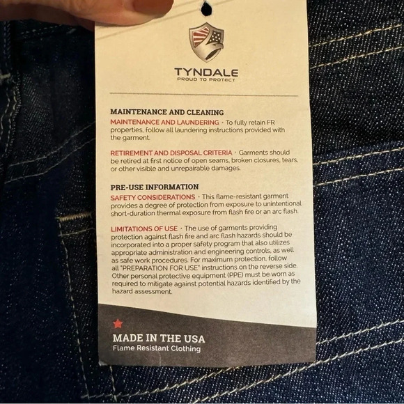 Tyndale Fire Resistant jeans made in USA - Picture 6 of 10